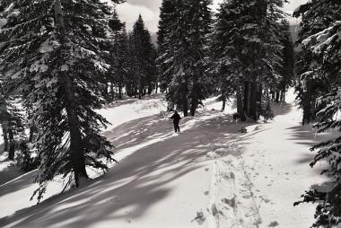 Zell am Ziller - chůze na sněžnicích